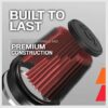 НАЛИЧЕН Спортен въздушен филтър конус K&N Filters 140мм RG-1001BL - Image 2